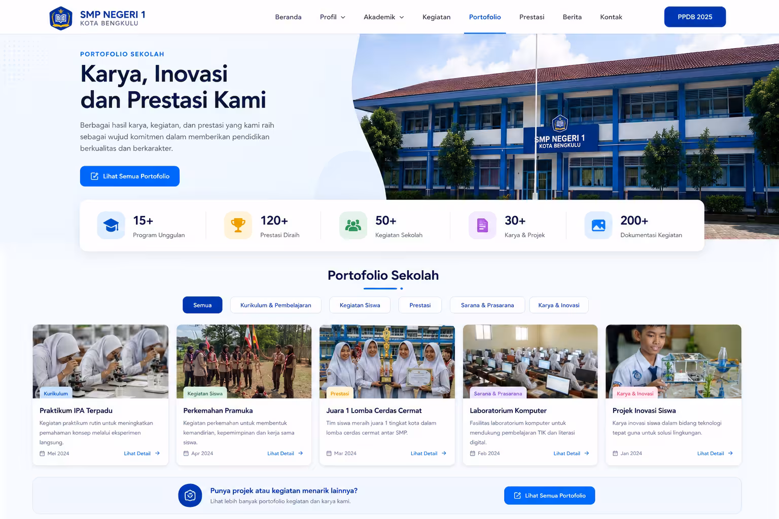 Preview Website Sekolah